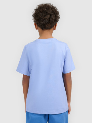 4F T-shirt regular z nadrukiem chłopięcy - niebieski
