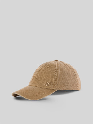 4F Czapka z daszkiem strapback męska - beżowa