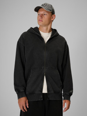 4F Regular Size: Bluza dresowa loose z kapturem 4F | Tomasz Fornal - szara