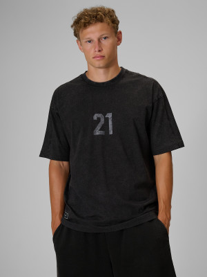 4F Regular Size: T-shirt loose z nadrukiem 4F | Tomasz Fornal - szary