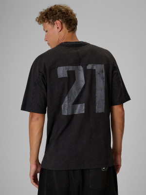 4F Regular Size: T-shirt loose z nadrukiem 4F | Tomasz Fornal - szary