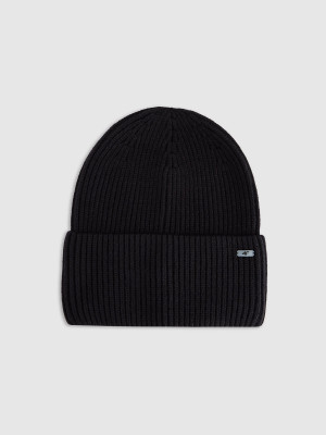 4F Czapka beanie damska - czarna