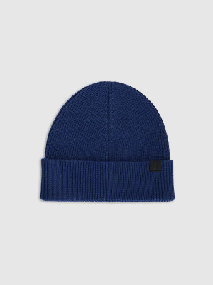 4F Czapka beanie męska - niebieska
