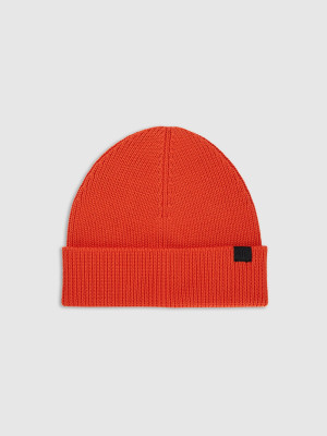 4F Czapka beanie męska - czerwona