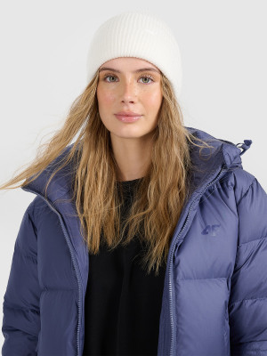 4F Czapka beanie uniseks - biała