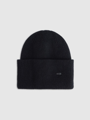 4F Czapka beanie uniseks - czarna