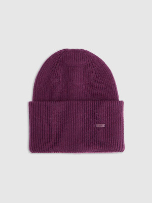 4F Czapka beanie uniseks - fioletowa