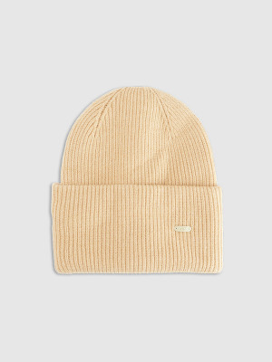 4F Czapka beanie uniseks - beżowa