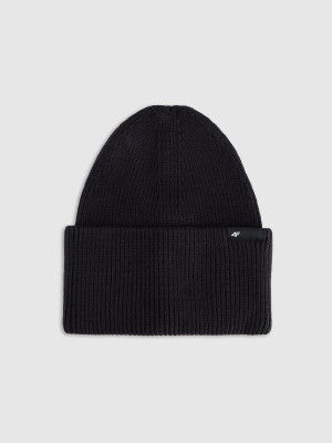 4F Czapka beanie uniseks - czarna