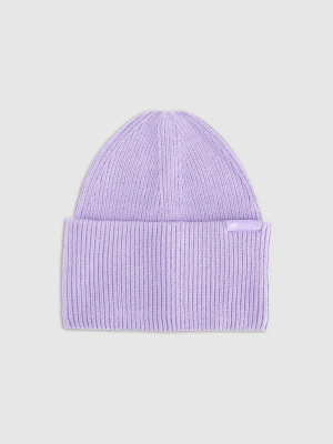 4F Czapka beanie uniseks - fioletowa