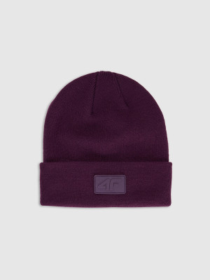 4F Czapka beanie uniseks - fioletowa