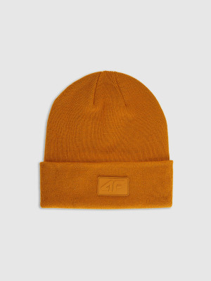 4F Czapka beanie uniseks - pomarańczowa