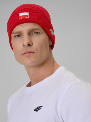 4F Czapka beanie uniseks - czerwona