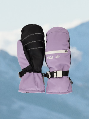 4F Rękawiczki snowboardowe Thinsulate membrana 10000 damskie - fioletowe