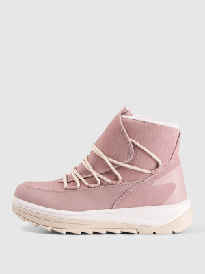 4F Buty zimowe śniegowce SNOWDROP z membraną damskie - różowe