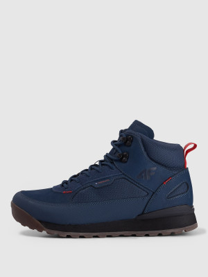 4F Buty przejściowe HEX skórzane męskie - granatowe