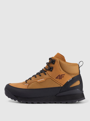 4F Buty przejściowe HEX skórzane męskie - brązowe