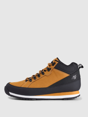 4F Buty przejściowe miejskie męskie - brązowe
