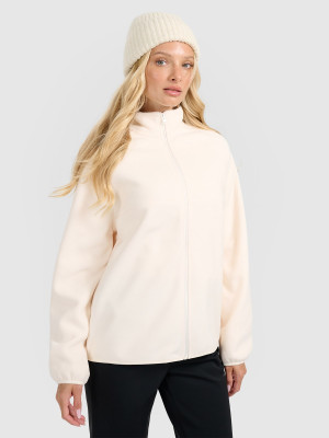 4F Polar ze stójką oversize damski - biały