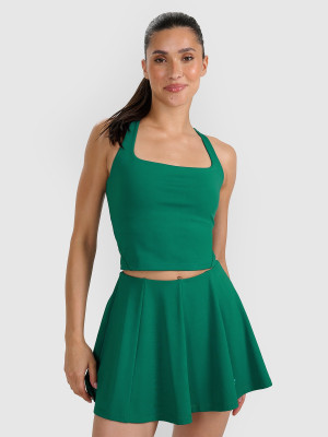 4F Crop-top tenisowy szybkoschnący damski - zielony