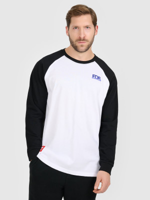 4F Longsleeve oversize męski - biały