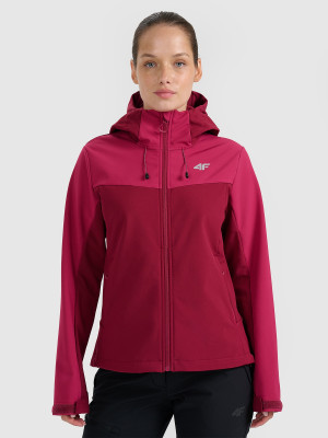 4F Kurtka softshell wiatroodporna membrana 8000 damska - czerwona