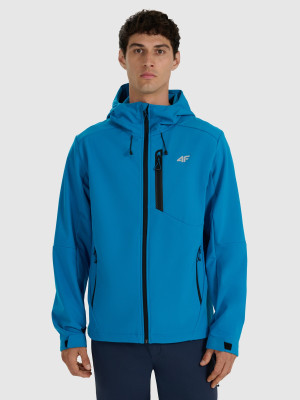 4F Kurtka softshell wiatroodporna membrana 8000 męska - niebieska