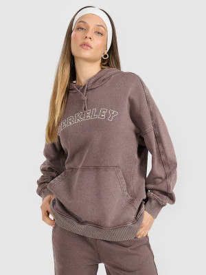 4F Bluza dresowa nierozpinana z kapturem damska - brązowa
