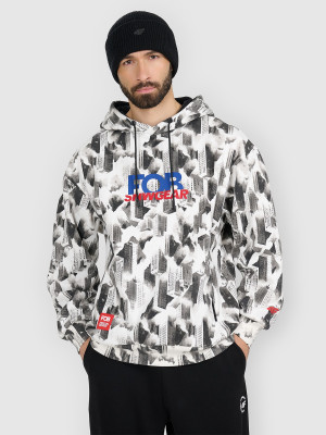 4F Bluza dresowa loose z kapturem męska - biała