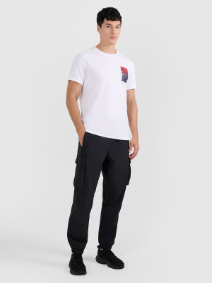 4F Spodnie casual cargo męskie - czarne