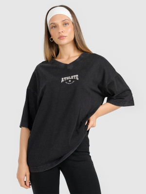 4F T-shirt oversize z nadrukiem damski - czarny