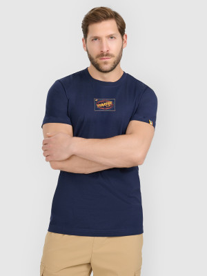 4F T-shirt regular z nadrukiem męski - granatowy