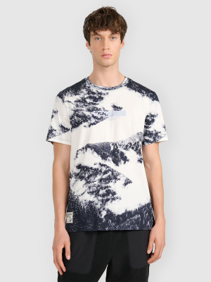 4F T-shirt regular z nadrukiem męski - czarny