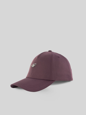 4F Czapka z daszkiem strapback damska - fioletowa