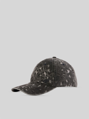 4F Czapka z daszkiem strapback damska - szara