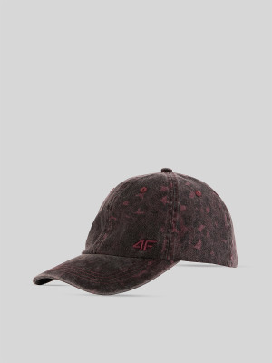 4F Czapka z daszkiem strapback damska - różowa