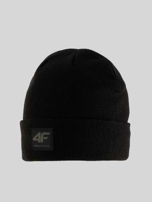 4F Czapka beanie męska - czarna