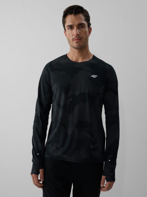 4F Longsleeve do biegania szybkoschnący męski - czarny