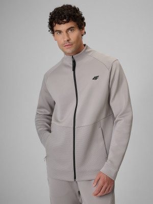 4F Bluza treningowa regular bez kaptura męska - szara