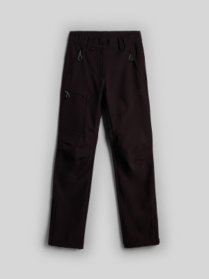 4F Spodnie trekkingowe softshell wiatroodporne damskie - brązowe