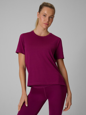 4F Tricou de antrenament loose cu uscare rapidă pentru femei - mov