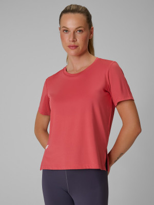 4F Tricou de antrenament loose cu uscare rapidă pentru femei - coral