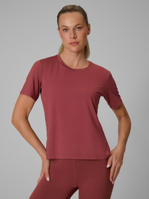 4F Tricou de antrenament loose cu uscare rapidă pentru femei - maro