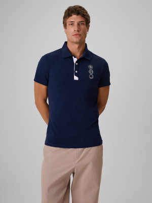 4F Koszulka polo regular męska - granatowa