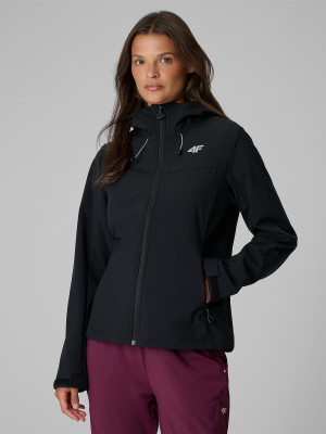 4F Kurtka softshell wiatroodporna damska - czarny