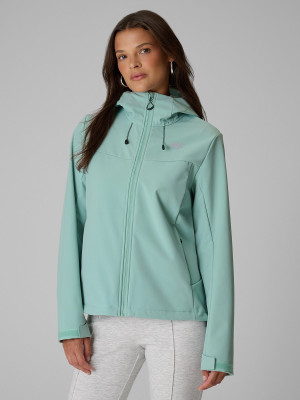 4F Kurtka softshell wiatroodporna damska - turkusowy