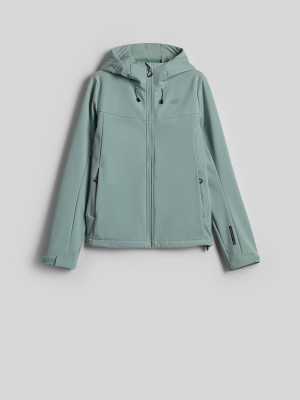 4F Kurtka softshell wiatroodporna damska - turkusowy