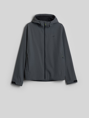 4F Kurtka softshell wiatroodporna membrana 5000 męska - szara
