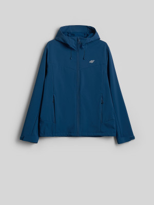 4F Kurtka softshell wiatroodporna membrana 8000 męska - granatowa