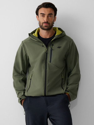 4F Kurtka softshell wiatroodporna membrana 8000 męska - khaki